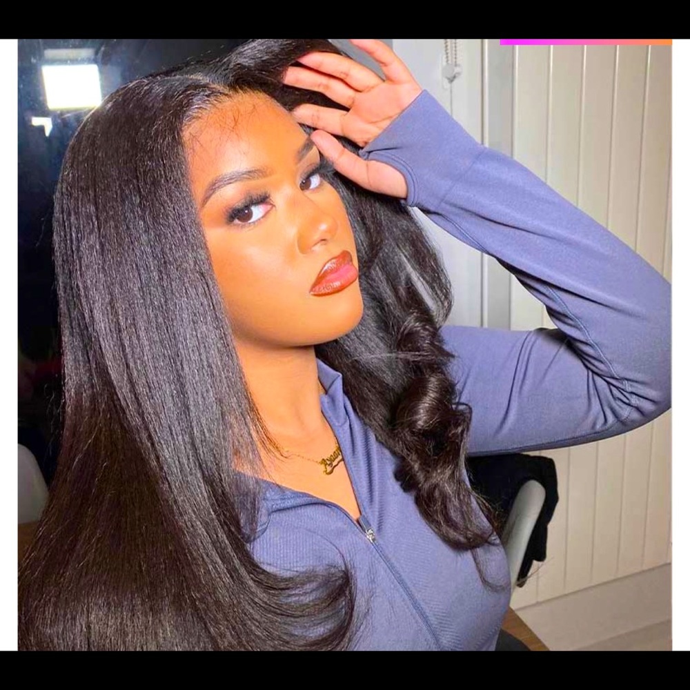 Kinky straight wig